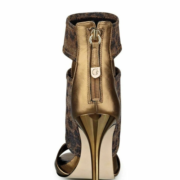 New GUESS Cayen Cutout High Heels In Bronze Multi - Picture 3 of 4